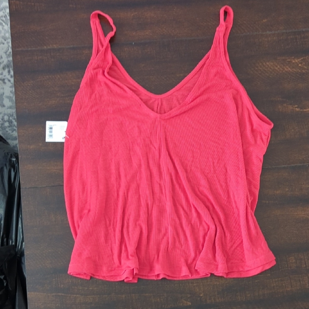 Free People Red Tank Top Vibrant and Stylish